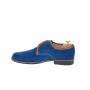 Pantofi barbati casual, eleganti din piele naturala (Intoarsa) Bleumarin P34MBL